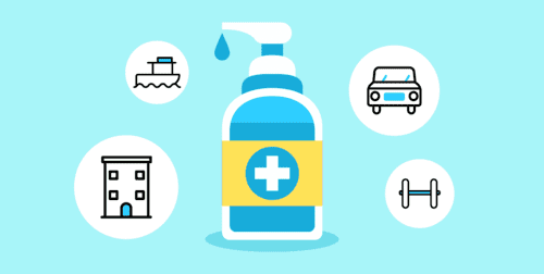 sanitizer spray with entities